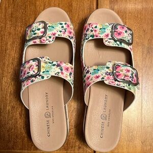 Floral Surfs Up Buckle Sandrals by Chinese Laundry.